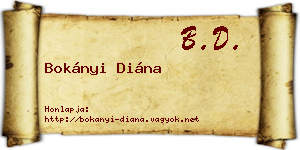 Bokányi Diána névjegykártya
